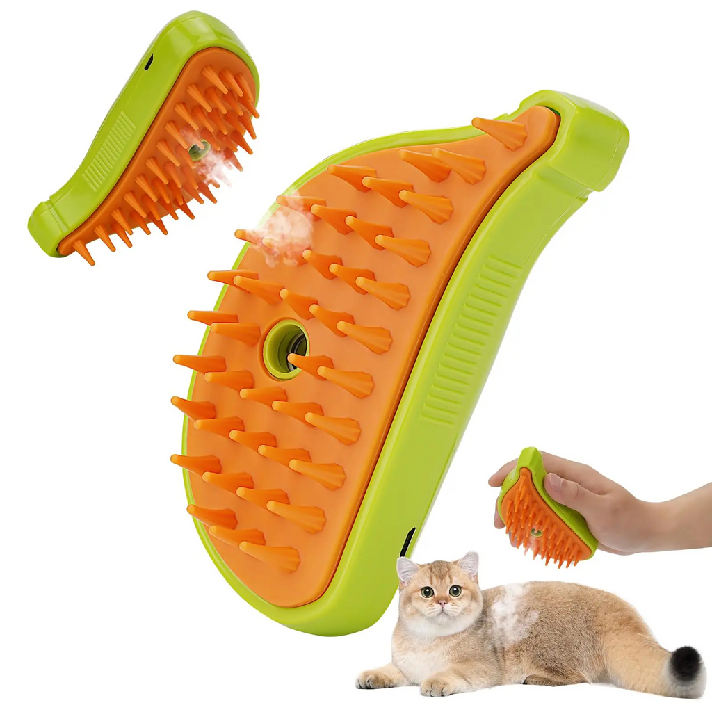 Gentle Pet Grooming Brush - Self-Cleaning Deshedding Tool for Cats & Dogs