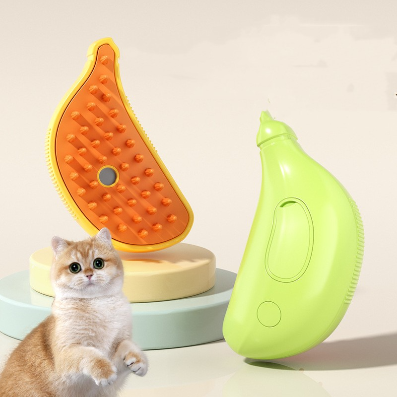 Gentle Pet Grooming Brush - Self-Cleaning Deshedding Tool for Cats & Dogs