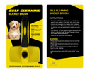 Self-Cleaning Automatic Pet Grooming Brush - Removes Loose Hair & Massages Skin