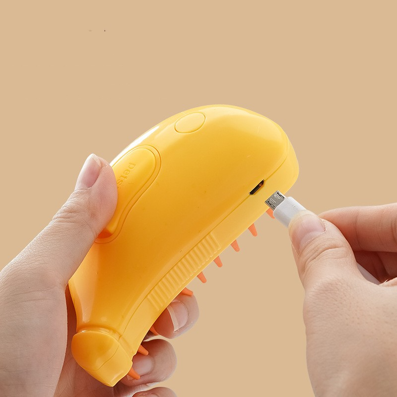 Gentle Pet Grooming Brush - Self-Cleaning Deshedding Tool for Cats & Dogs
