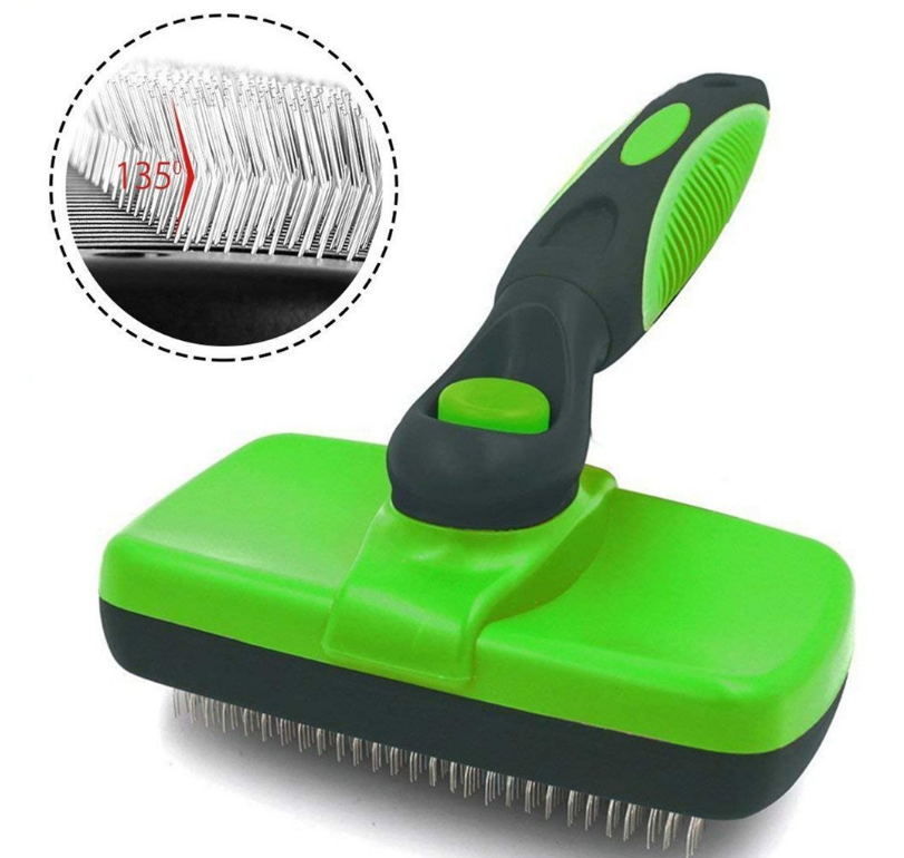 Self-Cleaning Automatic Pet Grooming Brush - Removes Loose Hair & Massages Skin